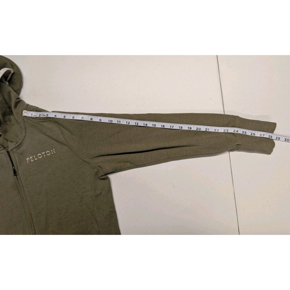 Peloton Ultimate Fleece Zip Hoodie Women's Size XL Green Gorp Gym Workout - Picture 8 of 12